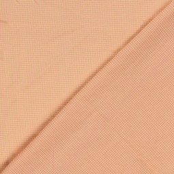 Tissu seersucker - Mini vichy rose et jaune