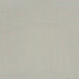 Tissu seersucker - Mini vichy vert et corail