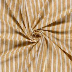 Tissu Polyester - Esprit chambray rayure ocre