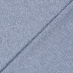 Tissu lin et coton - Chambray marine