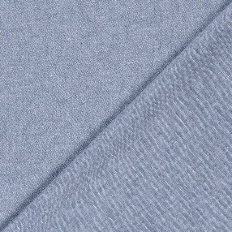 Tissu lin et coton - Chambray marine