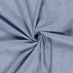 Tissu lin et coton - Chambray marine