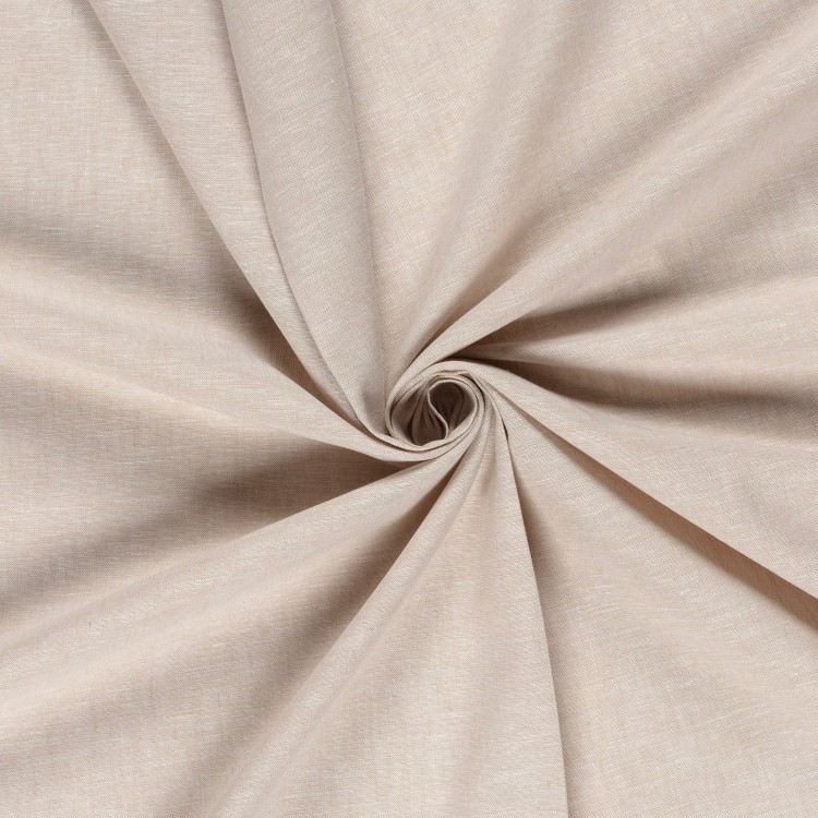 Tissu lin et coton - Chambray beige