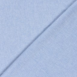 Tissu lin et coton - Chambray rayures bleu ciel