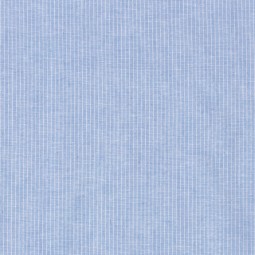 Tissu lin et coton - Chambray rayures bleu ciel