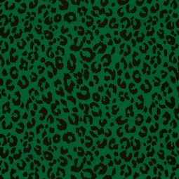 Tissu gabardine extensible - Léopard vert