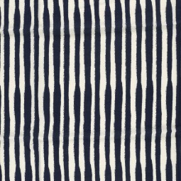 Tissu coton viscose - Rayures bleu