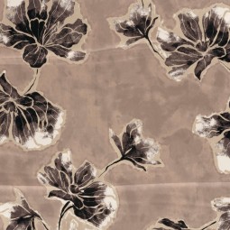 Tissu satin duchesse - Herbier taupe