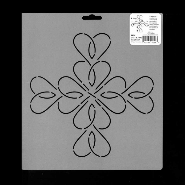 Stencil de patchwork - Heart sash