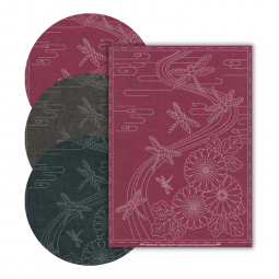 Coupon pré-imprimé broderie sashiko - Twilight dragonfly