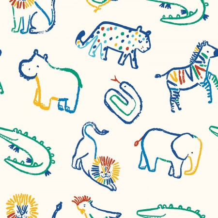 Tissu popeline - Mini lascaux