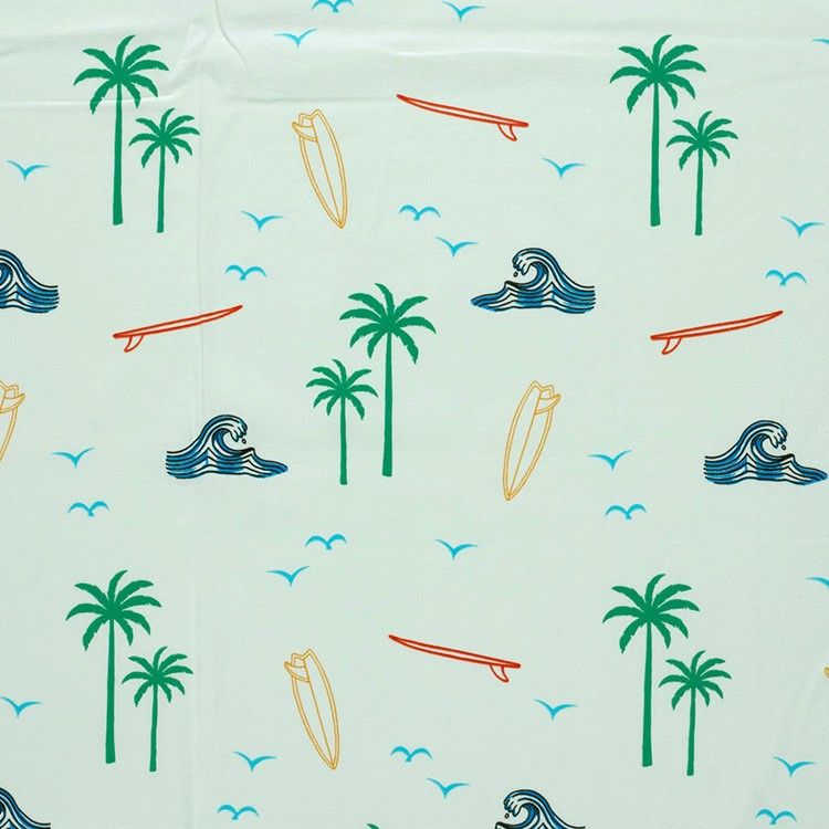 Tissu jersey coton - Palmier vert