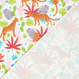 Tissu jersey coton - Léo orange