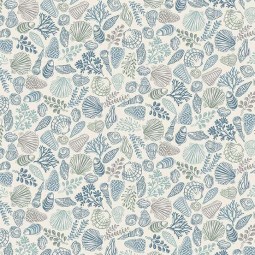 Tissu fantaisie - Driftwood - Shells cream