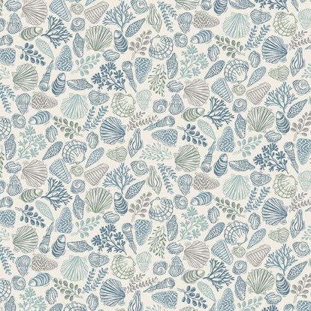 Tissu fantaisie - Driftwood - Shells cream