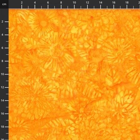 Tissu batik Hoffman - Bali Handpaints - FLoral orange