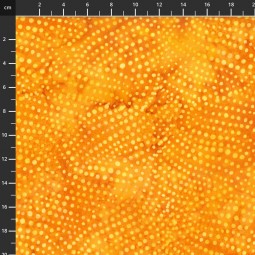 Tissu batik Hoffman - Bali Handpaints - Pointillé orange