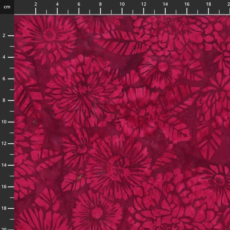 Tissu batik Hoffman - Bali Handpaints - Fleurs Rose
