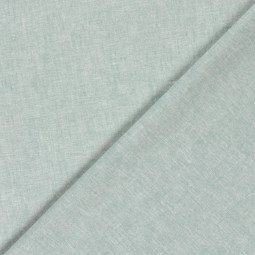 Tissu lin et coton - Chambray vert