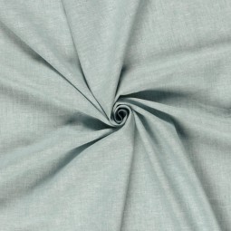 Tissu lin et coton - Chambray vert