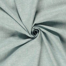 Tissu lin et coton - Chambray vert
