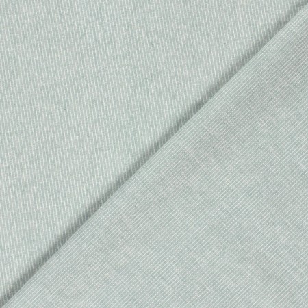 Tissu coton et lin - Chambray vert