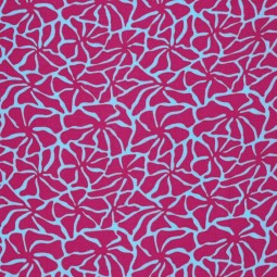 Tissu double gaze - Floral rose et lila