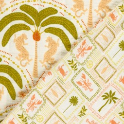 Tissu matelassé double gaze - Panthère