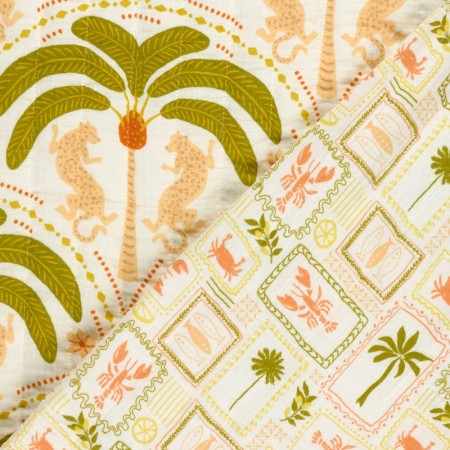 Tissu matelassé double gaze - Panthère