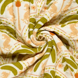 Tissu matelassé double gaze - Panthère