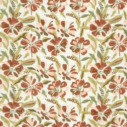 Tissu matelassé double gaze - Fleurs et léopard