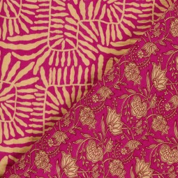 Tissu matelassé double gaze - Abstract fuchsia
