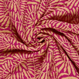 Tissu matelassé double gaze - Abstract fuchsia