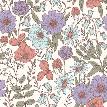 Tissu popeline - Eglantine