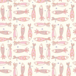 Tissu popeline - Jolies sardines