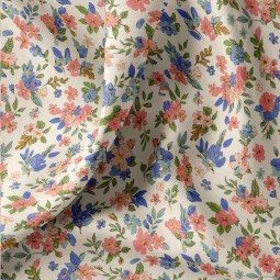 Tissu coton - Kailey ecru rose