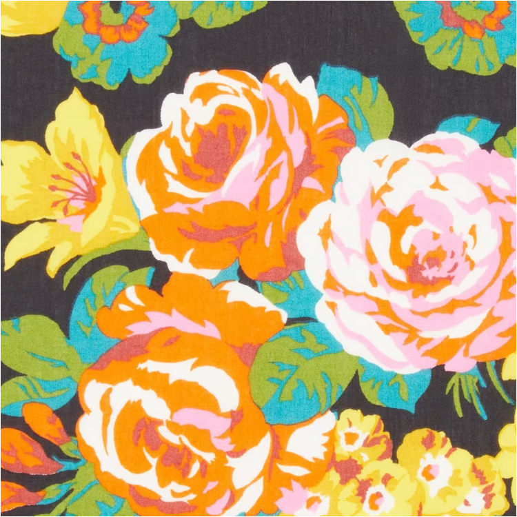 Tissu Liberty® - Flower crown noir