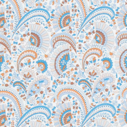 Tissu Liberty® - Jasvinder bleu brique