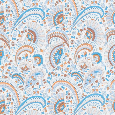 Tissu Liberty® - Jasvinder bleu brique