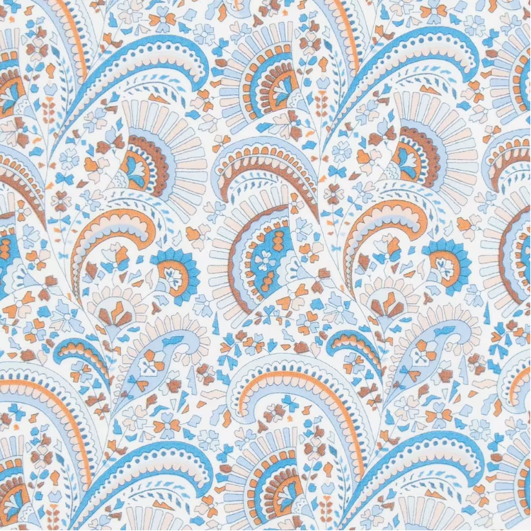 Tissu Liberty® - Jasvinder bleu brique