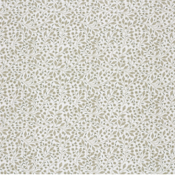 Tissu popeline - Fleurs blanc cassé