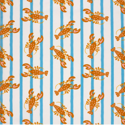 Tissu popeline - Homard blanc cassé