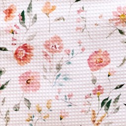 Tissu Katia Fabrics - Nid d'abeille - Flowers