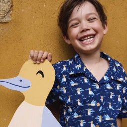 Tissu Katia fabrics - Jersey - Blue Legged Bird