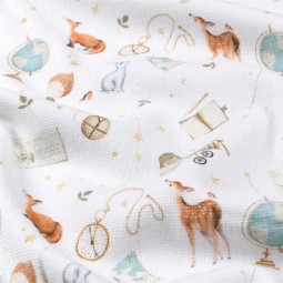 Tissu éponge explorateur blanc