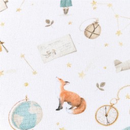 Tissu éponge explorateur blanc