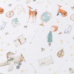 Tissu éponge explorateur blanc