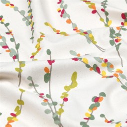 Tissu coton - Brindille vert