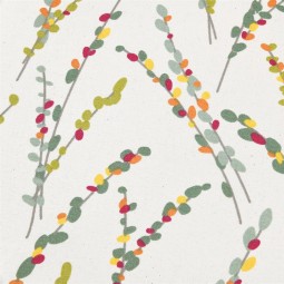 Tissu coton - Brindille vert