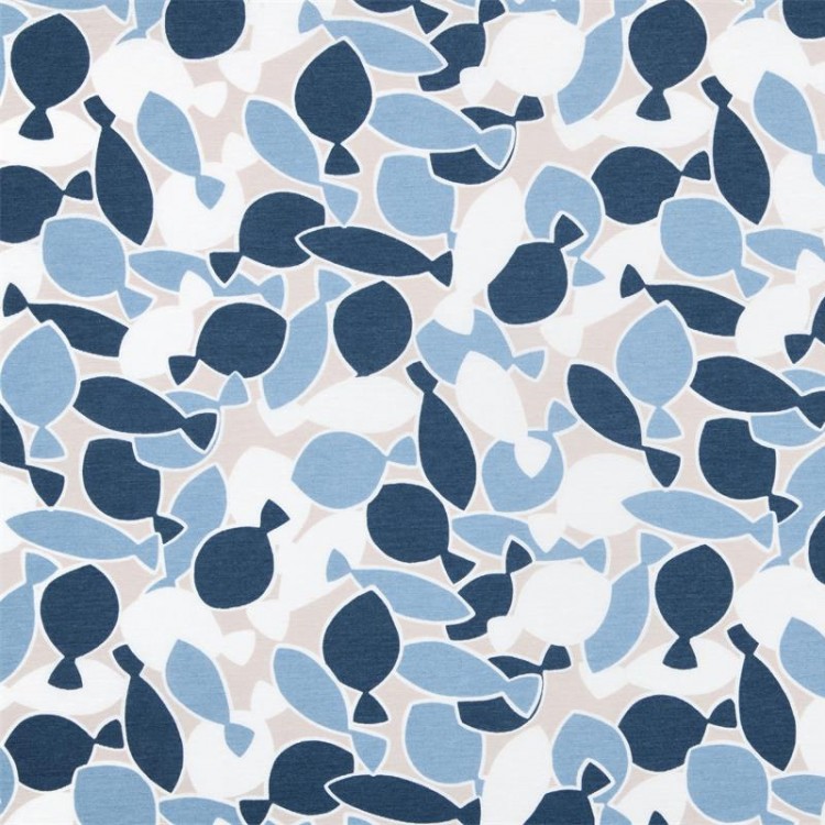 Tissu enduit - Dorade bleu